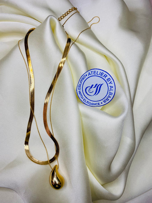 LUXE DROP DOUBLE CHAIN