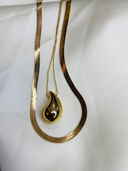 LUXE DROP DOUBLE CHAIN