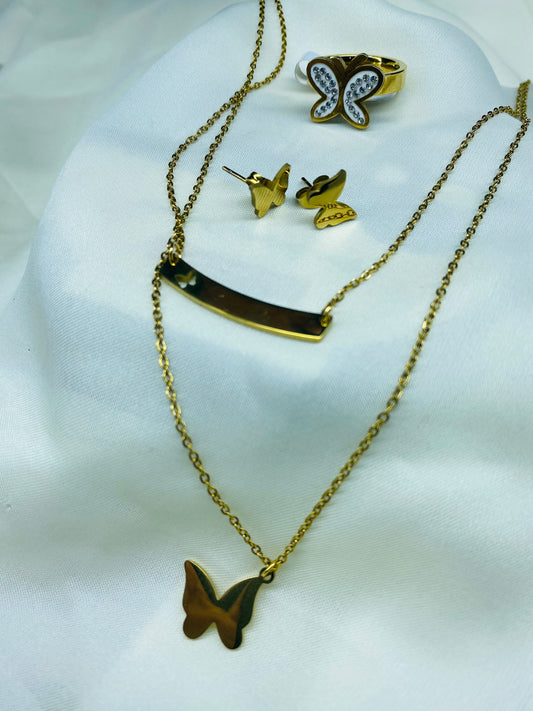 BUTTERFLY CHARM JEWELRY SET