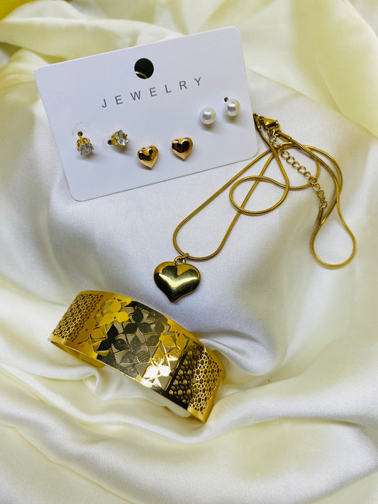 GOLDEN STATEMENT JEWELRY SET