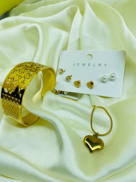 GOLDEN STATEMENT JEWELRY SET