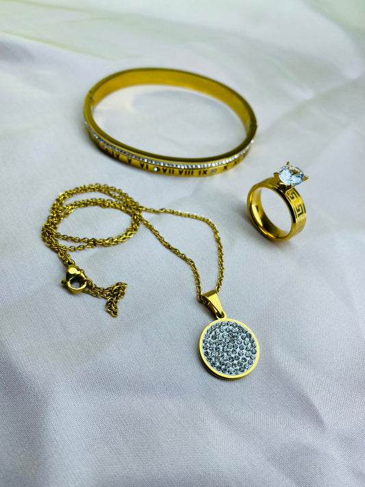 GOLDEN ROMAN JEWELRY SET