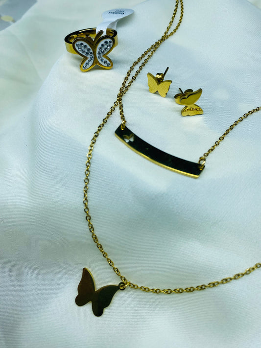 BUTTERFLY CHARM JEWELRY SET